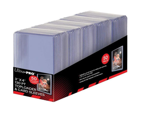 Ultra Pro 3 x 4 130 pt (Thicker Cards) Toploader & Card Sleeves (50ct)