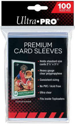 Ultra Pro 100 Count Premium Card Sleeves 2 1/2" x 3 1/2" (100ct)