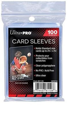 Ultra Pro 100 Count Card Sleeves 2 1/2" x 3 1/2" (100ct)